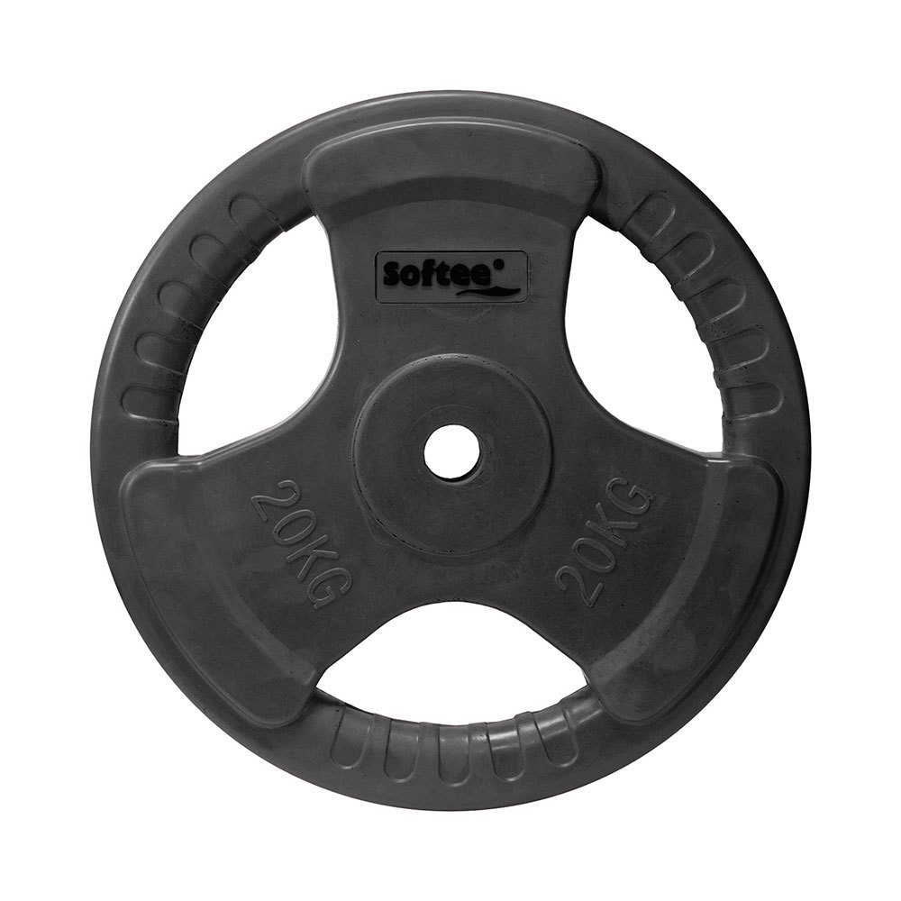 Softee Rubber Coated Weight Plate 20 Kg Noir 20 kg