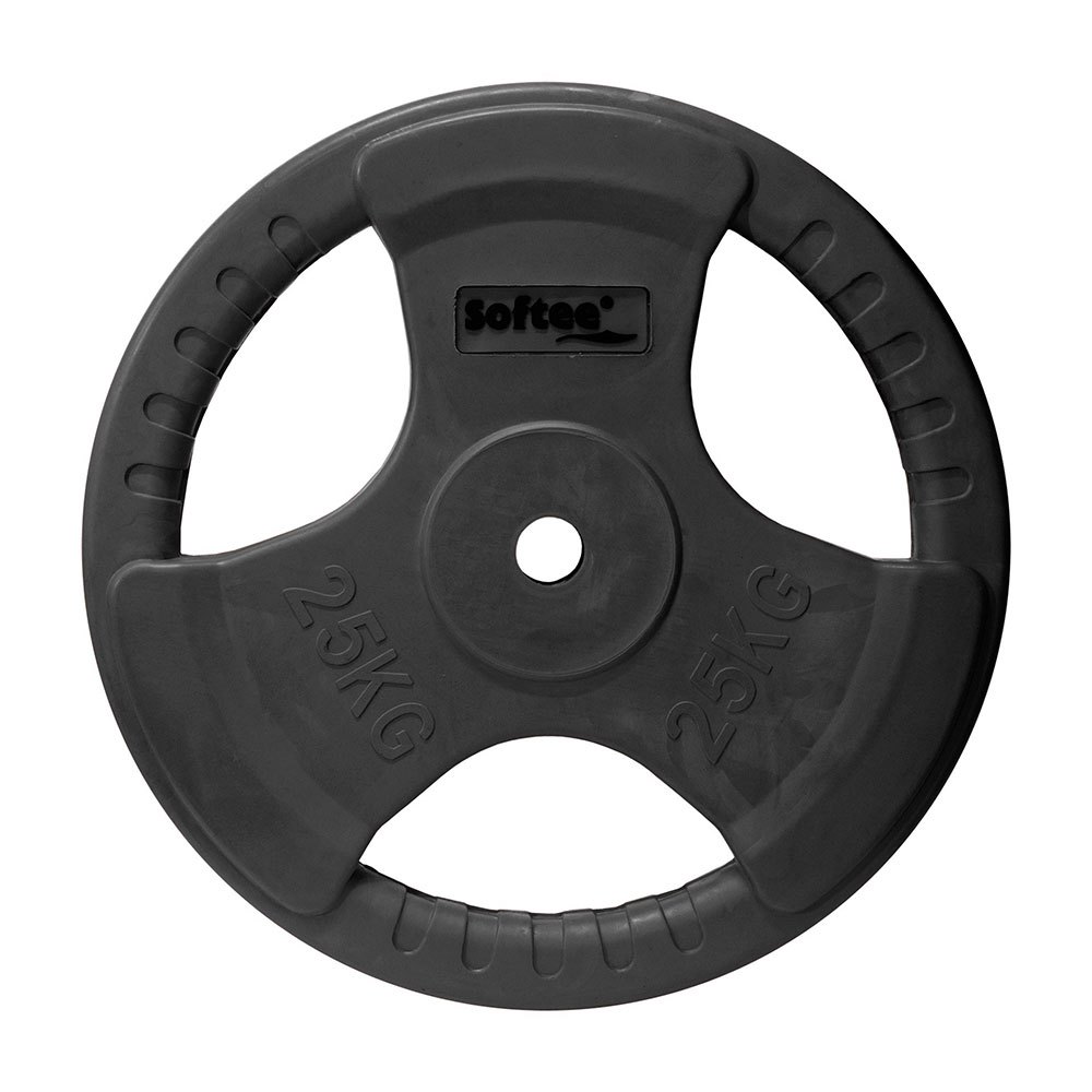 Softee Rubber Coated Weight Plate 25 Kg Noir 25 kg