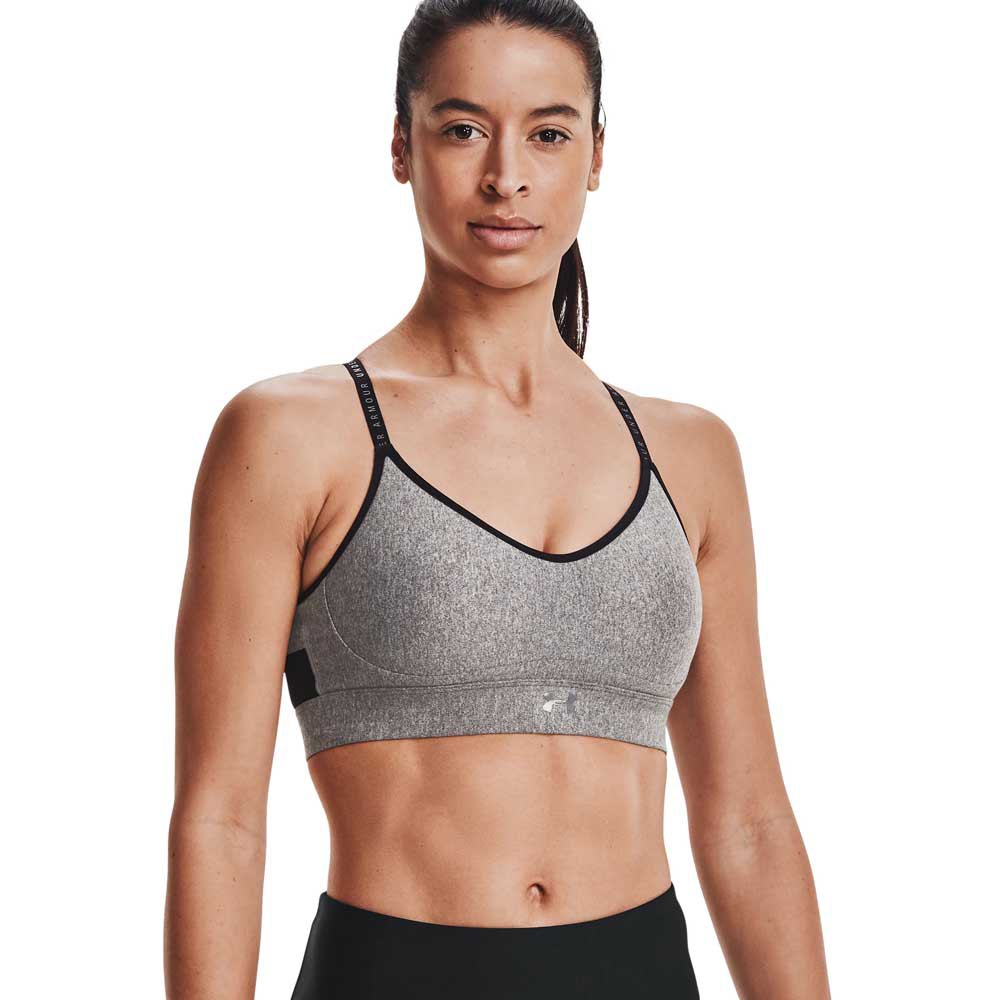 Under Armour Infinity Heather Covered Top Low Support Gris L Femme