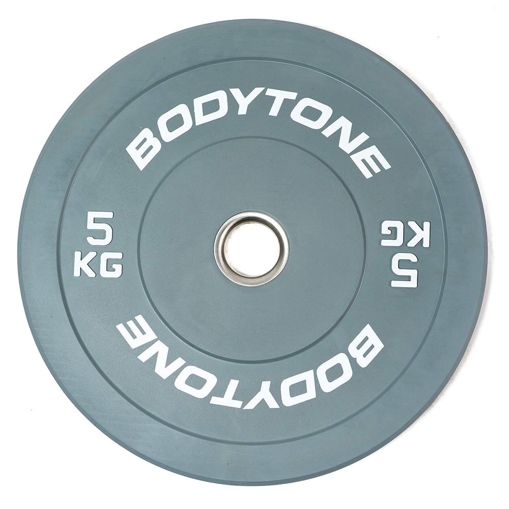 Bodytone Rubber Bumper Plate 5kg Argenté 5 Kg