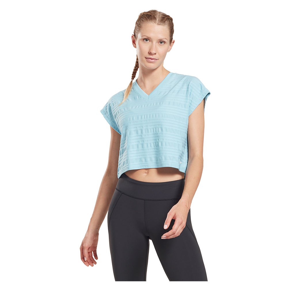 Reebok Perforated Short Sleeve T-shirt Bleu XL Femme