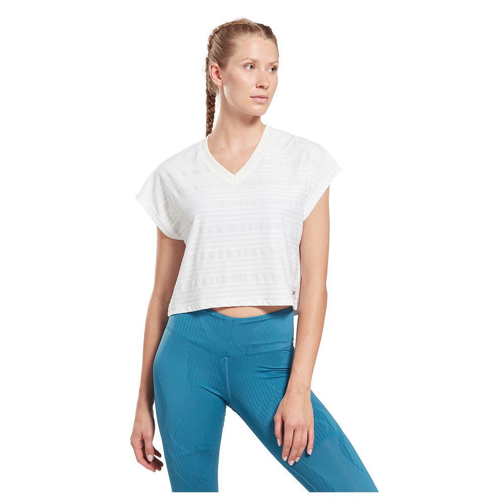 Reebok Perforated Short Sleeve T-shirt Bleu S Femme