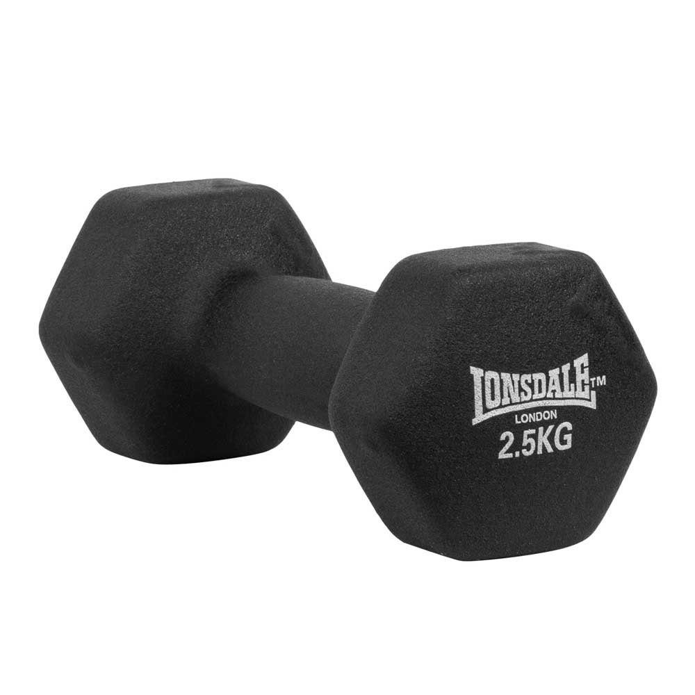 Lonsdale Fitness Weights Neoprene Coated Dumbbell 2.5kg 1 Unit Noir 2.5 Kg