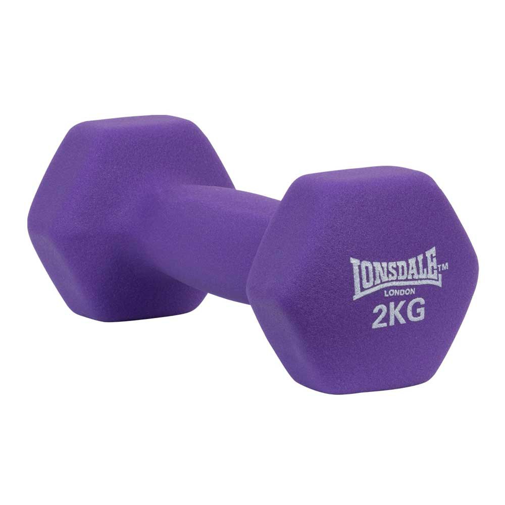 Lonsdale Fitness Weights Neoprene Coated Dumbbell 2kg 1 Unit Violet 2 Kg