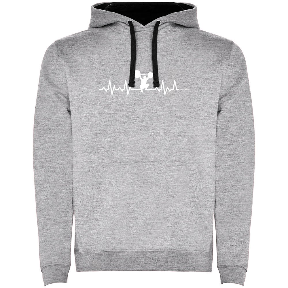 Kruskis Fitness Heartbeat Two-colour Hoodie Gris M Homme