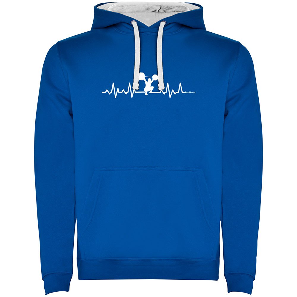 Kruskis Fitness Heartbeat Two-colour Hoodie Bleu L Homme