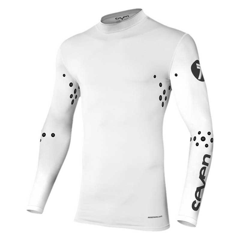 Seven Zero Staple Laser Cut Compression Shirt Blanc L Homme