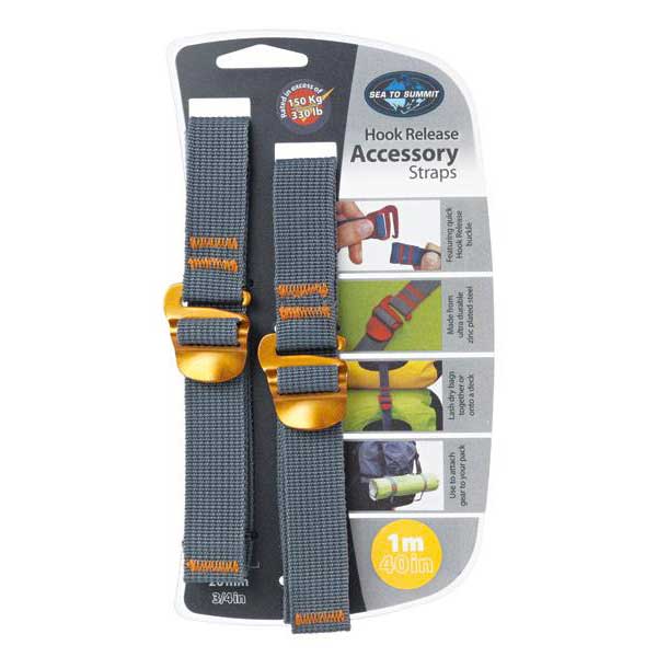 Sea To Summit Strap With Hook Buckle 10 Mm Noir 2 m