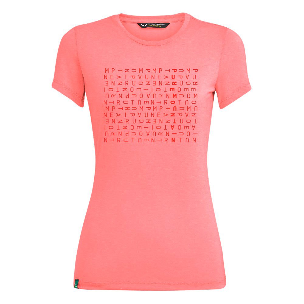 Salewa Crosswords Dri-release Short Sleeve T-shirt Rose DE 44