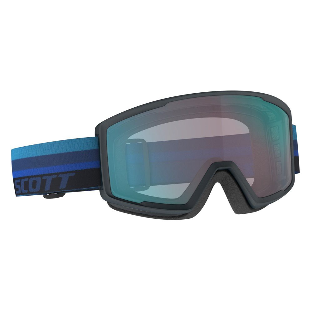 Scott Factor Pro Ski Goggles Bleu Enhancer Aqua Chrome/CAT2