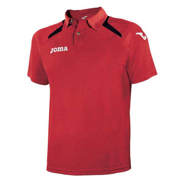 Joma Polo à Manches Courtes Champion Ii 6 Years Red / Black