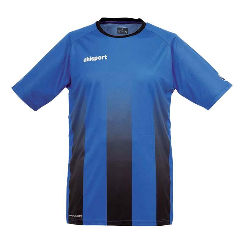 Uhlsport Stripe Short Sleeve T-shirt Bleu,Noir 2XL