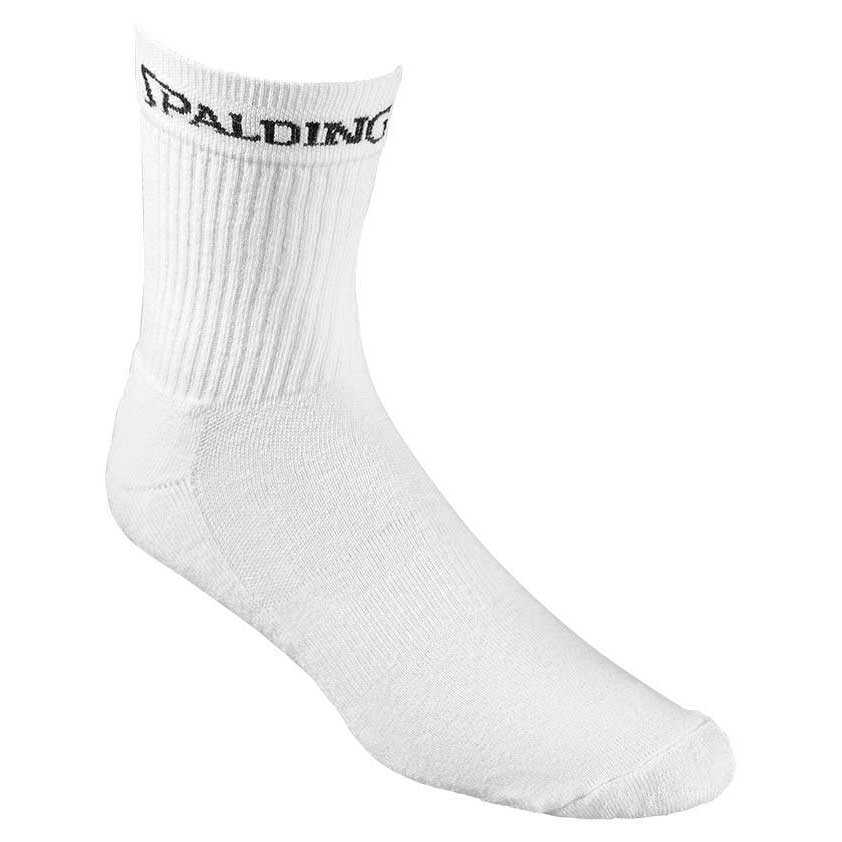 Spalding Mid Cut 3 Pairs Socks Blanc EU 41-45 Homme