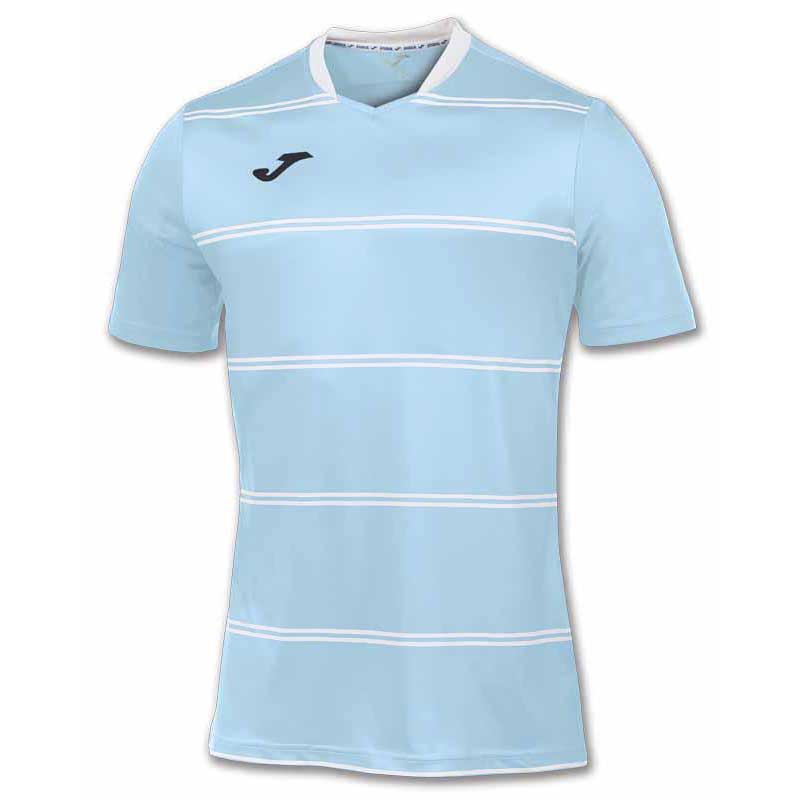 Joma T-shirt à Manches Courtes Standard 12-14 Years Sky Blue Stripes