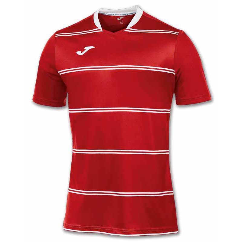 Joma T-shirt à Manches Courtes Standard 12-14 Years Red Stripes