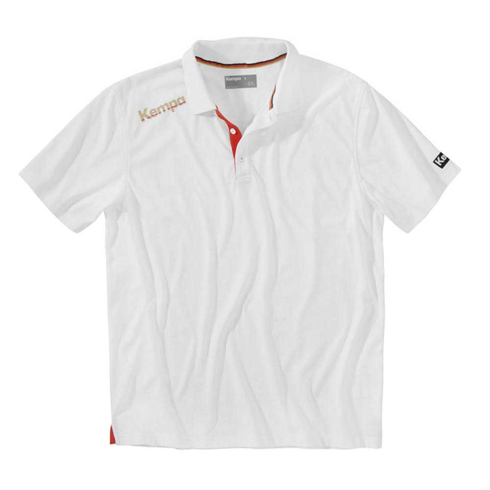 Kempa Core Deutschland Short Sleeve Polo Shirt Blanc XS