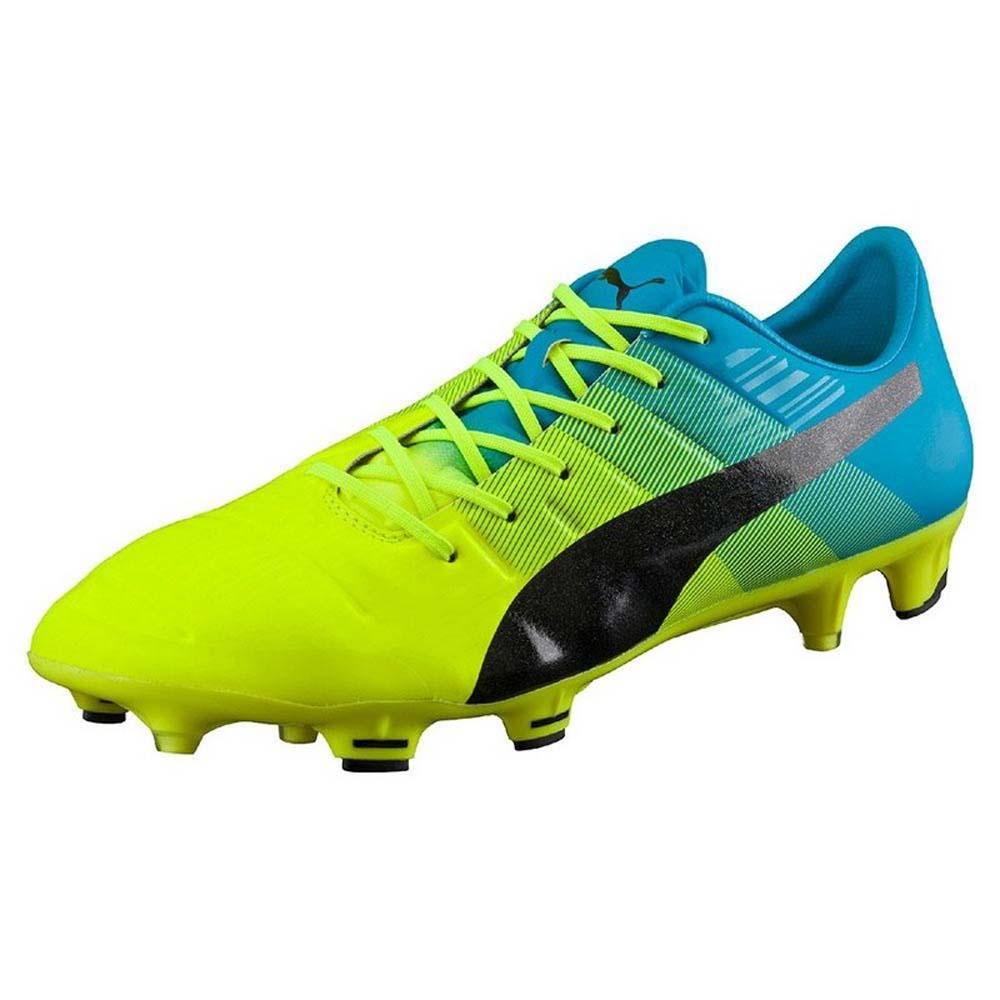 Puma Chaussures Football Evopower 1.3 Fg EU 42 1/2 Safety Yellow / Black / Atomic Blue