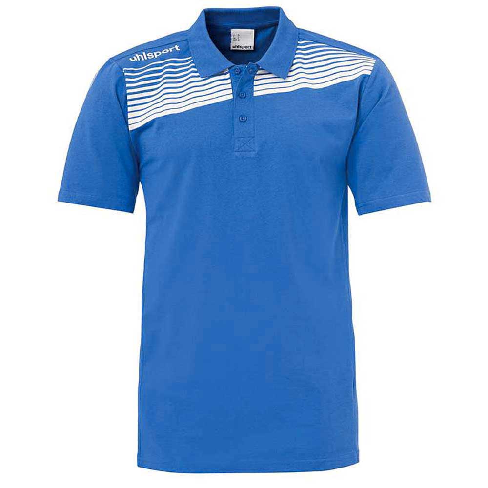 Uhlsport Liga 2.0 Short Sleeve Polo Shirt Blanc,Bleu 140 cm