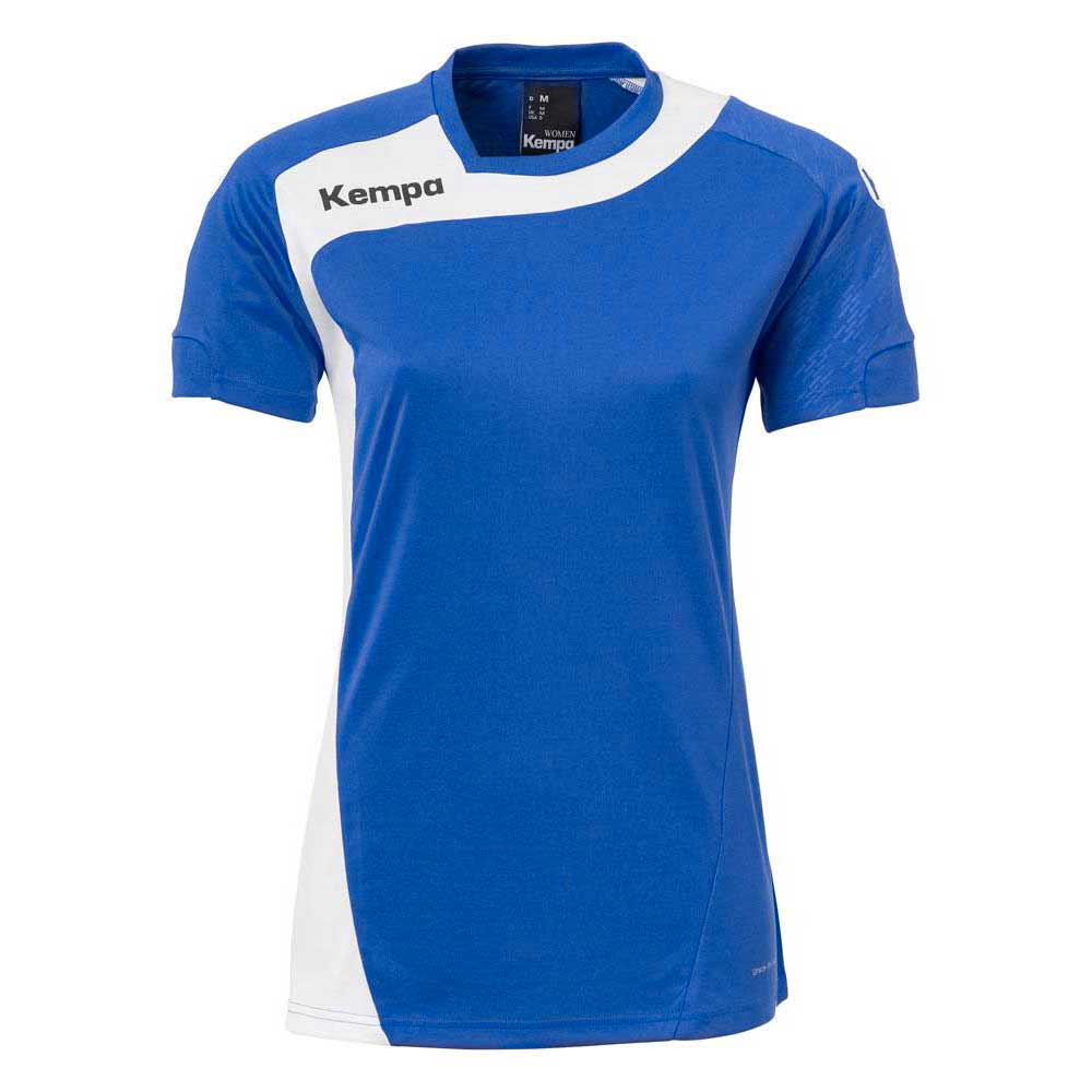 Kempa Peak Short Sleeve T-shirt Blanc,Bleu XL Femme