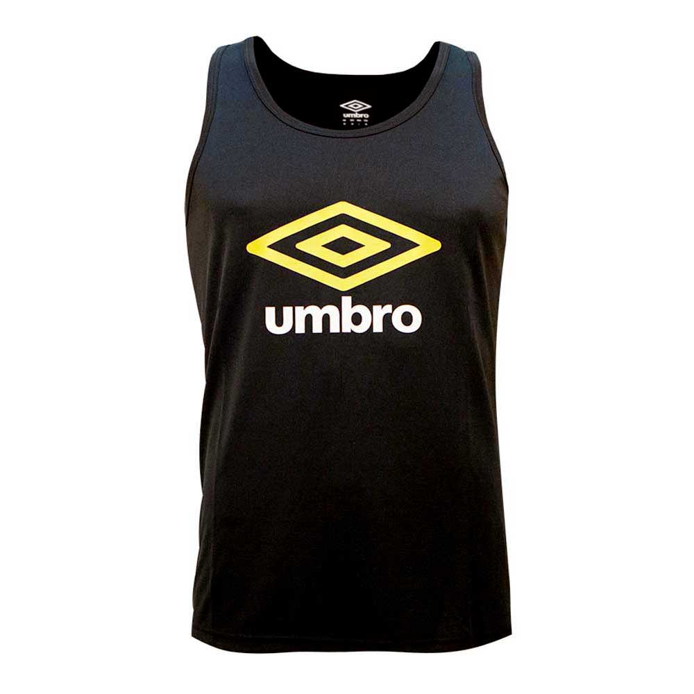Umbro T-shirt Sans Manches Large Logo XS Black / Yellow