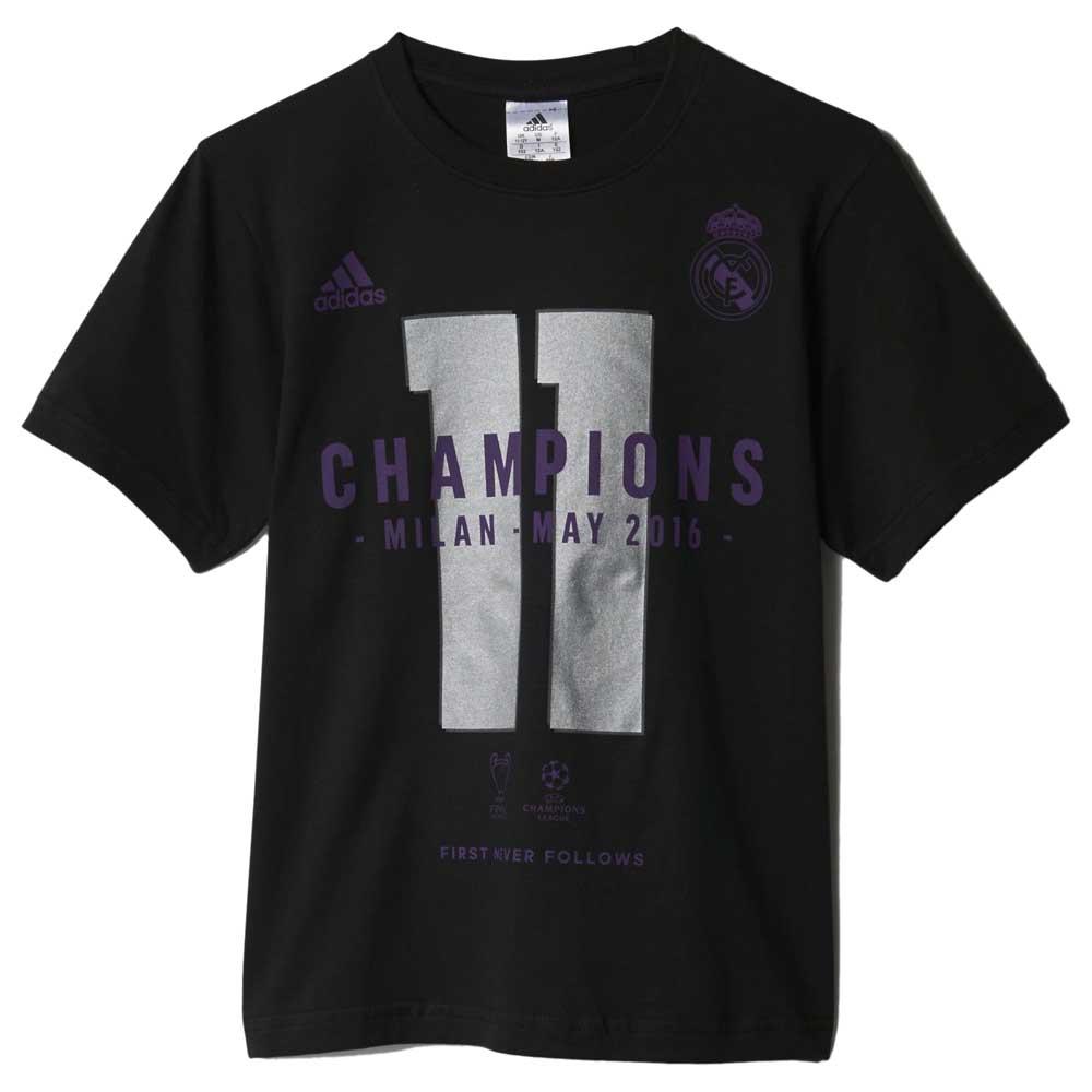 Adidas Vainqueur De L´ucl Real Madrid 15/16 Junior T-shirt 164 cm Black