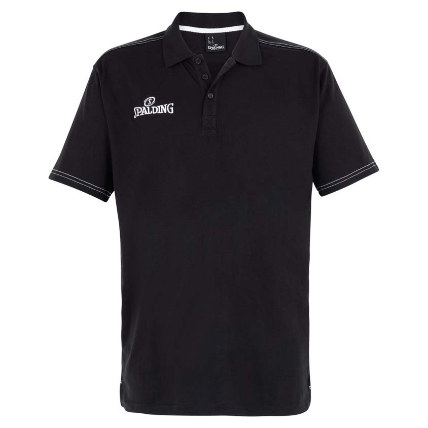 Spalding Slim Cut Short Sleeve Polo Shirt Noir 4XL Homme