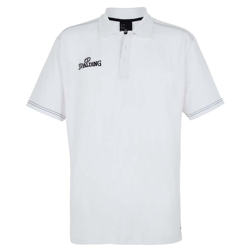 Spalding Slim Cut Short Sleeve Polo Shirt Blanc 3XL Homme