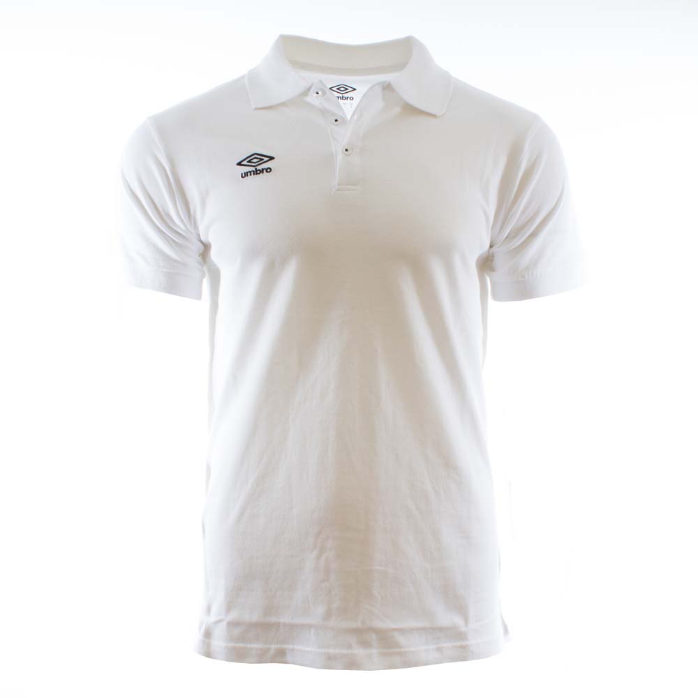 Umbro Cotton Logo Short Sleeve Polo Shirt Blanc S Homme