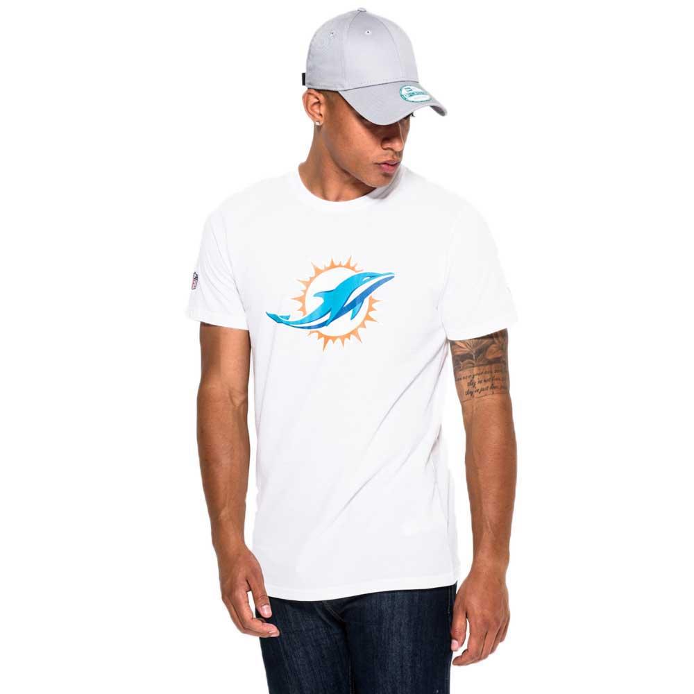 New Era T-shirt à Manches Courtes Miami Dolphins Team Logo S Optic White