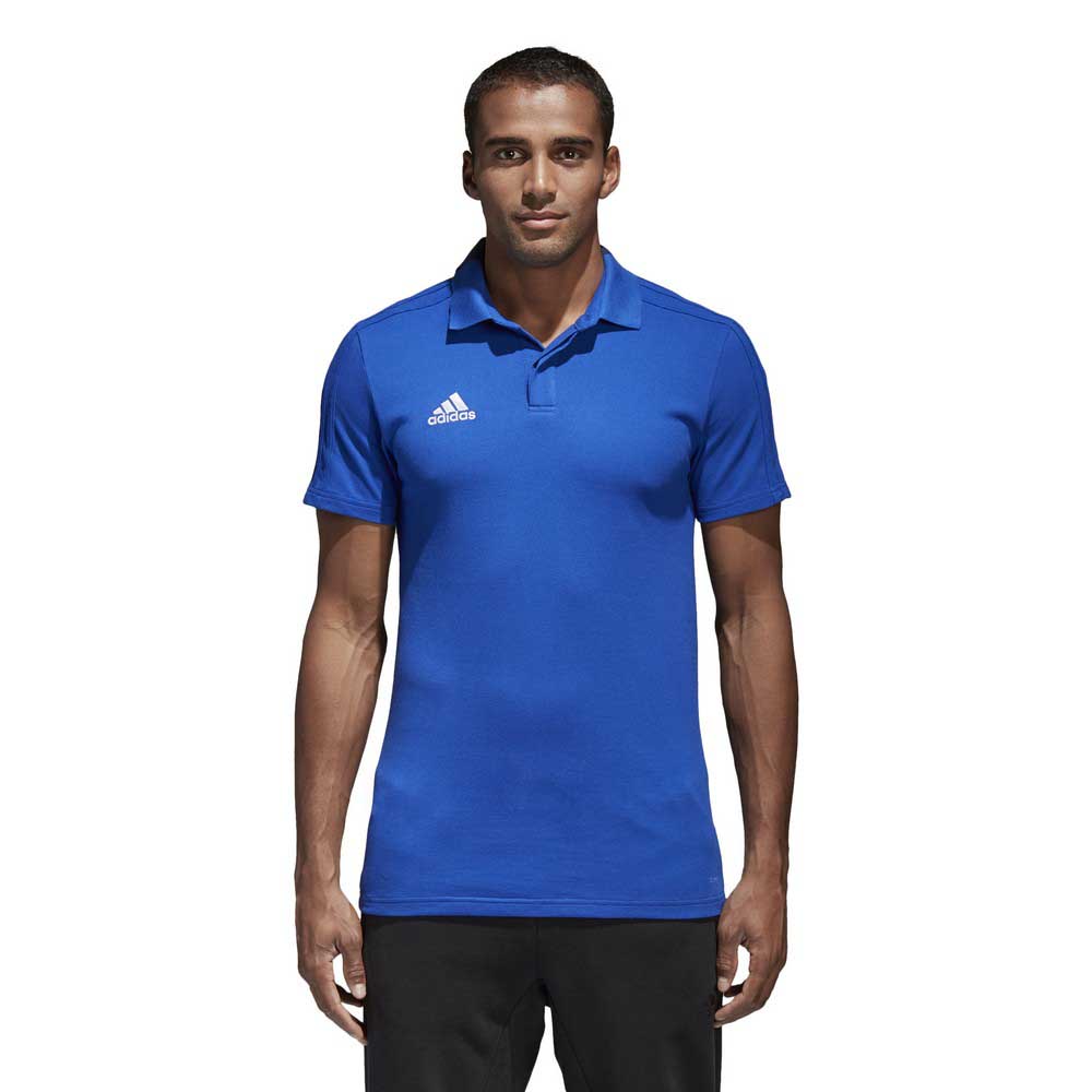 Adidas Condivo 18 Cotton Short Sleeve Polo Shirt Bleu M