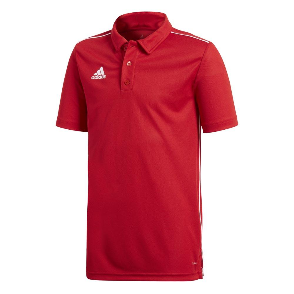 Adidas Polo à Manches Courtes Core 18 Climalite 128 cm Power Red / White