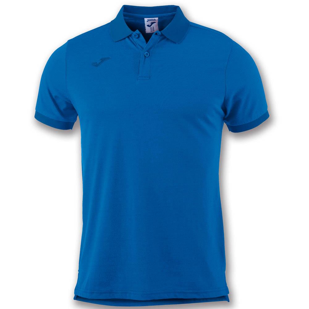 Joma Combi Striped Venice Short Sleeve Polo Shirt Bleu M