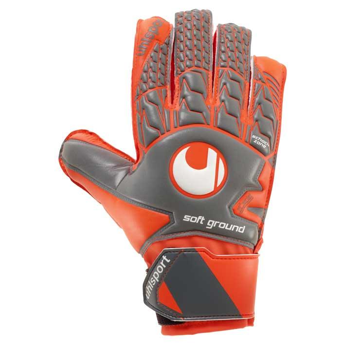 Uhlsport Aerored Soft Advanced Goalkeeper Gloves Orange,Gris 9
