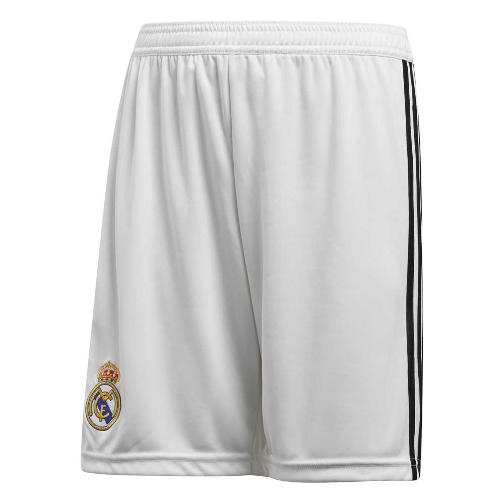 Adidas Real Madrid Home 18/19 Junior Shorts Blanc,Noir 152 cm