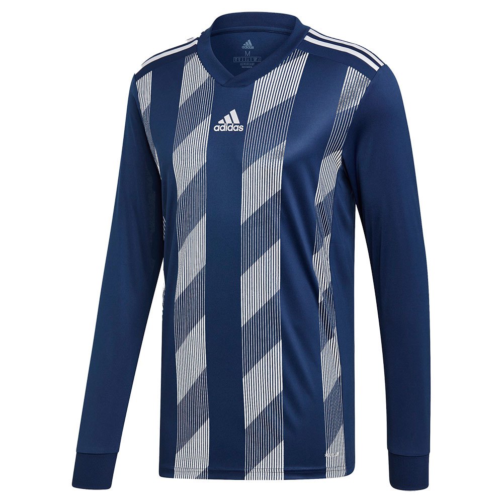 Adidas T-shirt à Manches Longues Striped 19 M Dark Blue / White