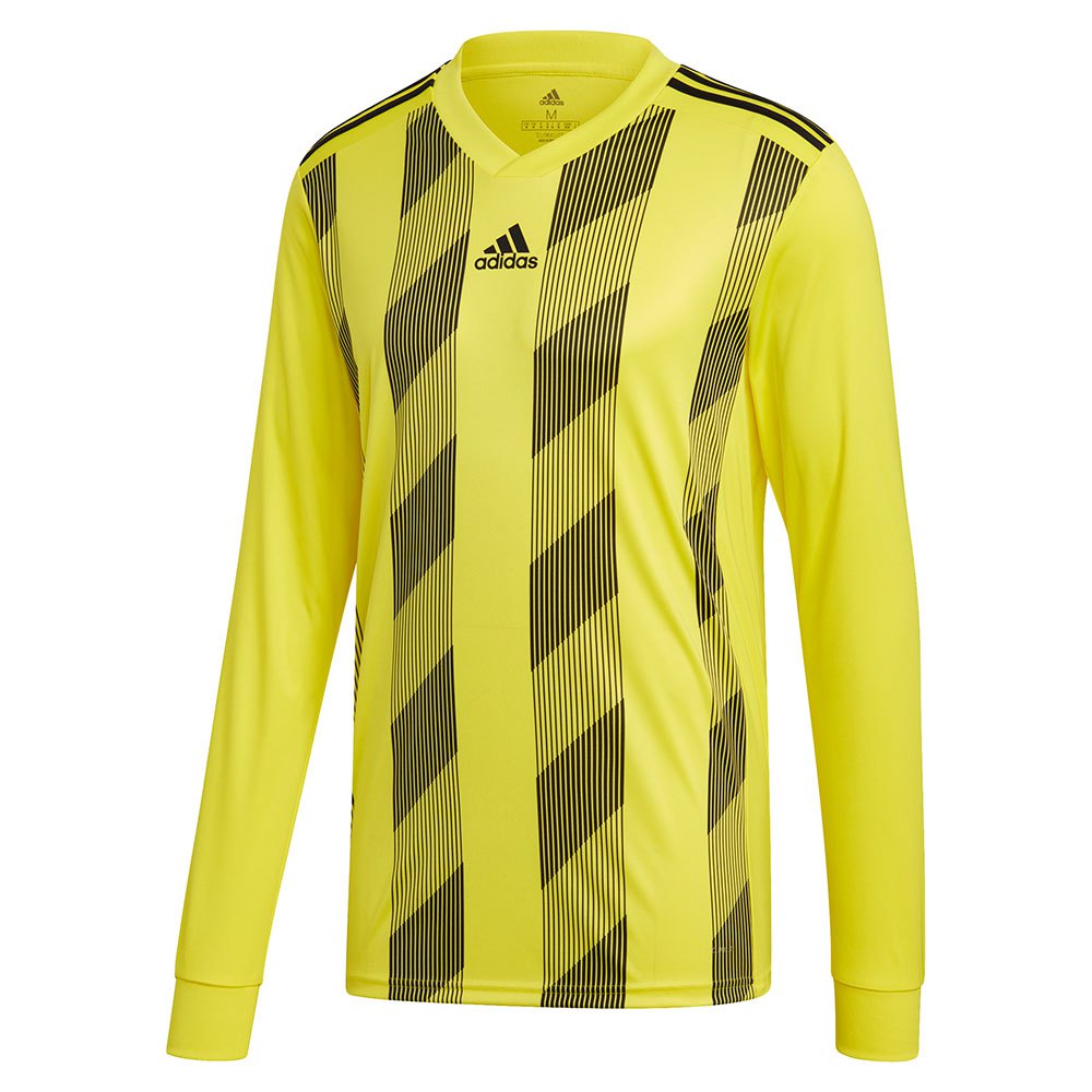 Adidas T-shirt à Manches Longues Striped 19 152 cm Bright Yellow / Black