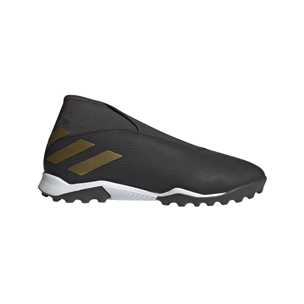 Adidas Chaussures Football Nemeziz 19.3 Laceless Tf EU 45 1/3 Core Black / Gold Metal / Utility Black
