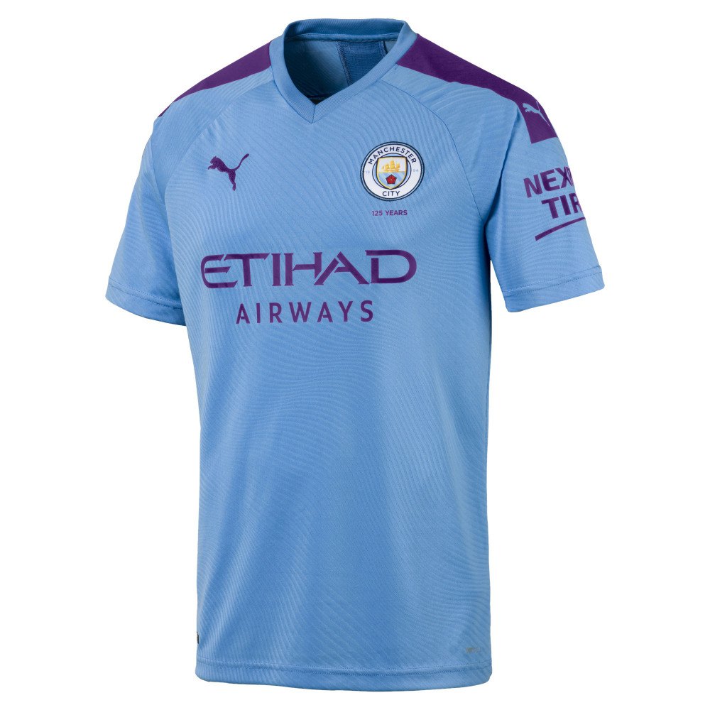 Puma Accueil Manchester City Fc 19/20 T-shirt L Team Light Blue / Tillandsia Purple
