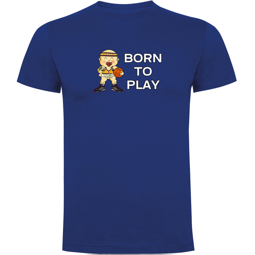 Kruskis T-shirt à Manches Courtes Born To Play Basketball L Royal Blue