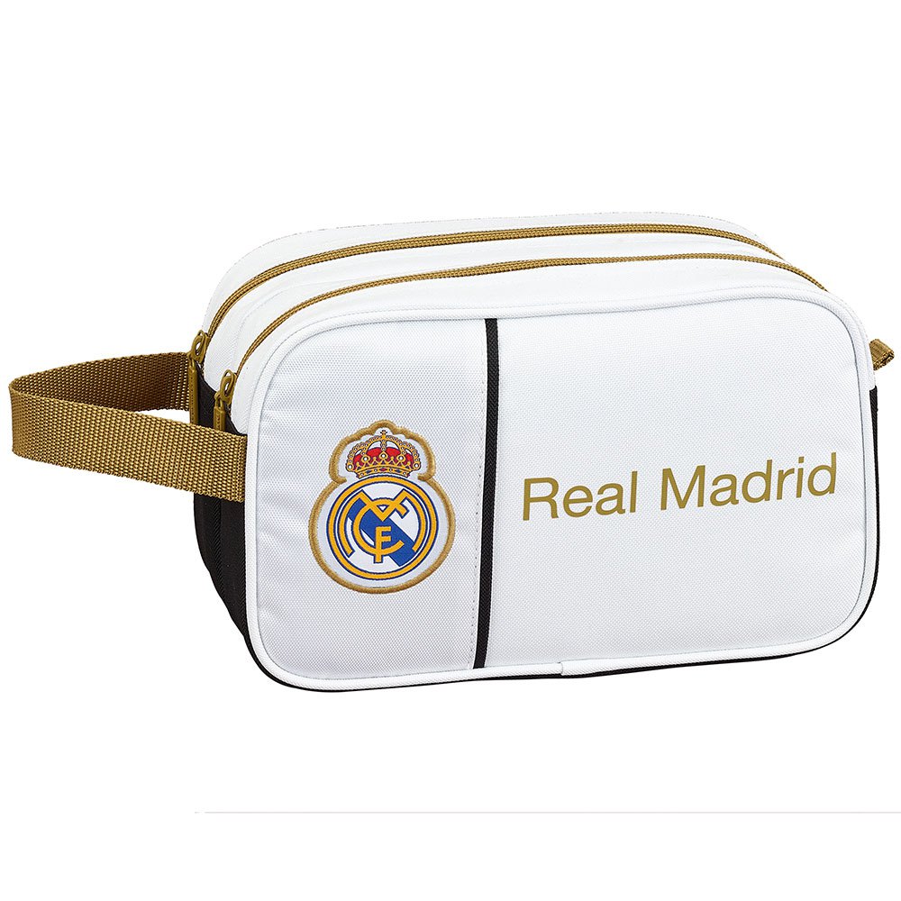 Safta Real Madrid Home 19/20 2 Zippers 4.9l Wash Bag Blanc