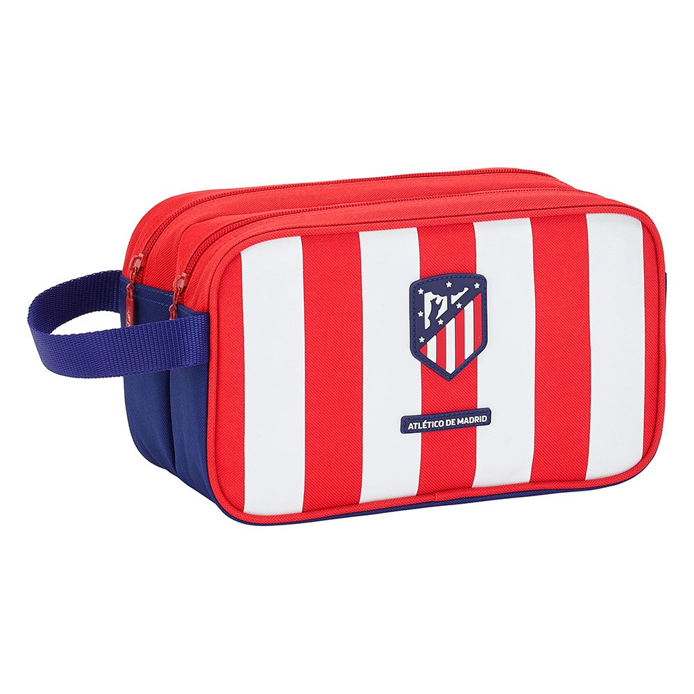 Safta Atletico Madrid Corporate 2 Zippers 4.9l Wash Bag Rouge,Blanc