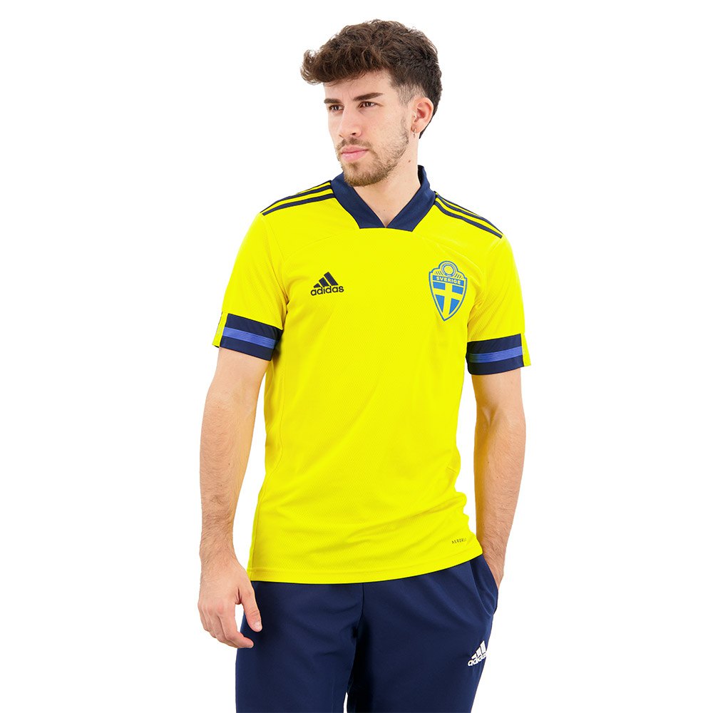 Adidas Suède Accueil T-shirt 2020 M Yellow / Night Indigo