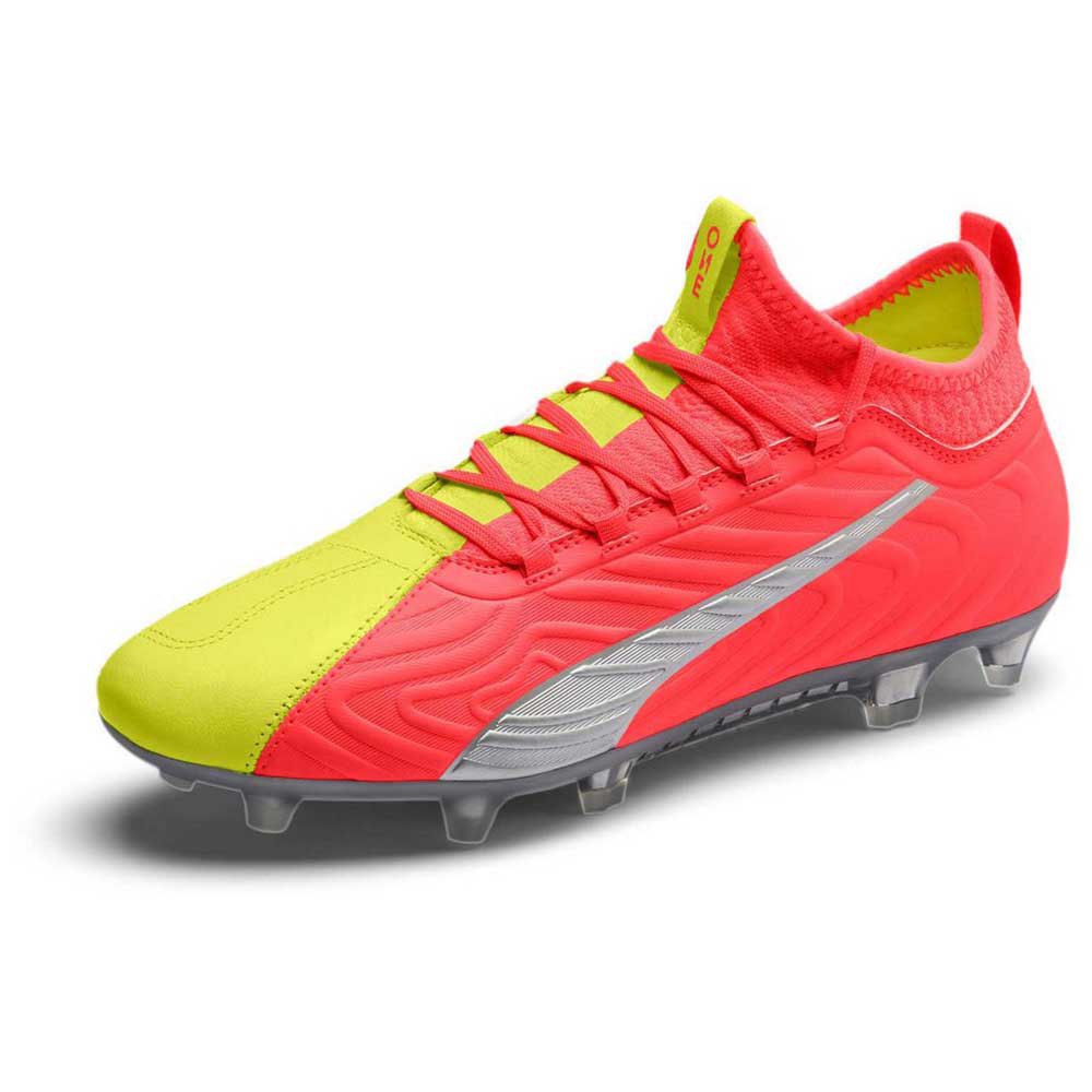 Puma Chaussures Football One 20.3 Only See Great Fg/ag EU 42 1/2 Nrgy Peach / Fizzy Yellow / Puma Aged Silver