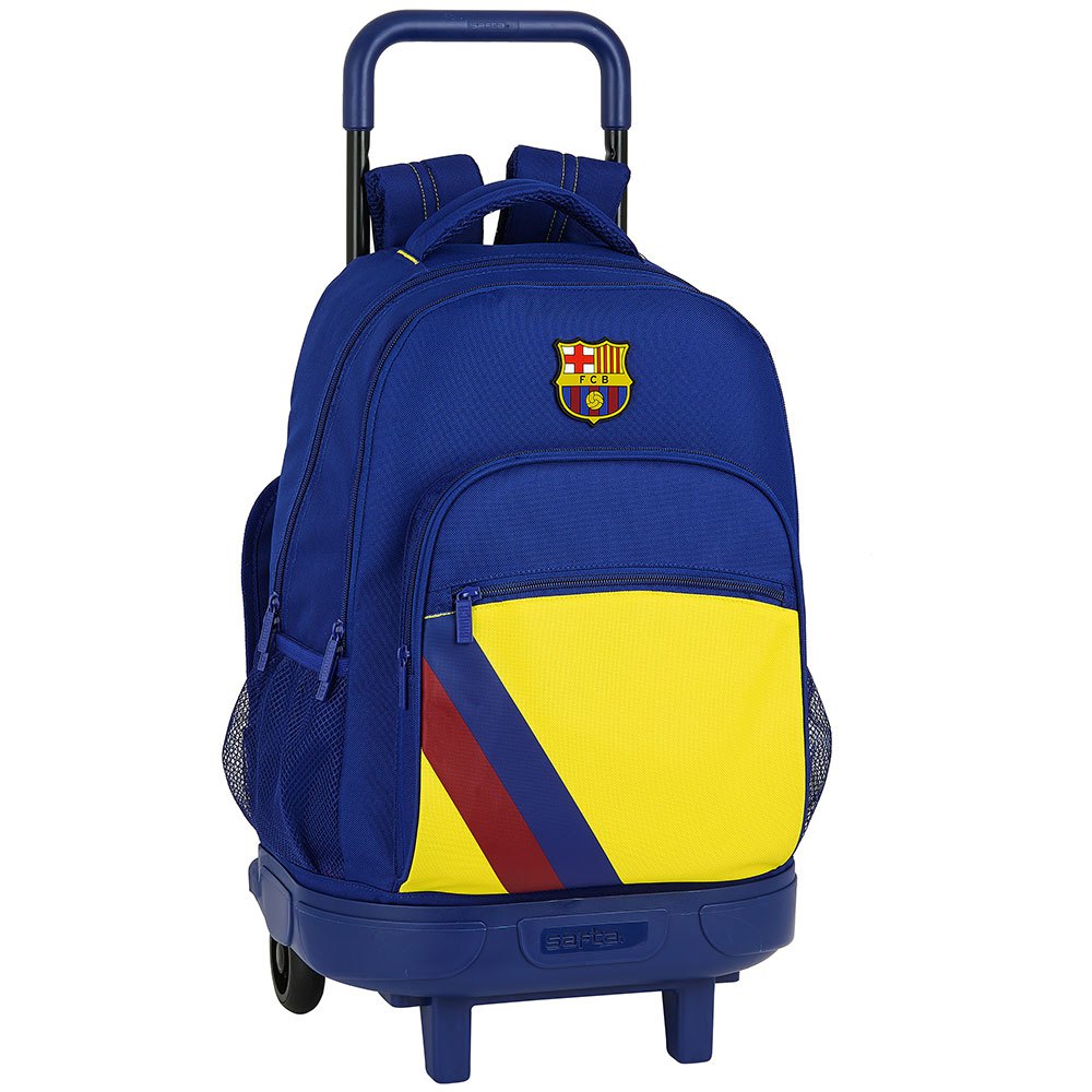 Safta Fc Barcelona Away 19/20 Wheeled Compact Removable Backpack Jaune,Bleu