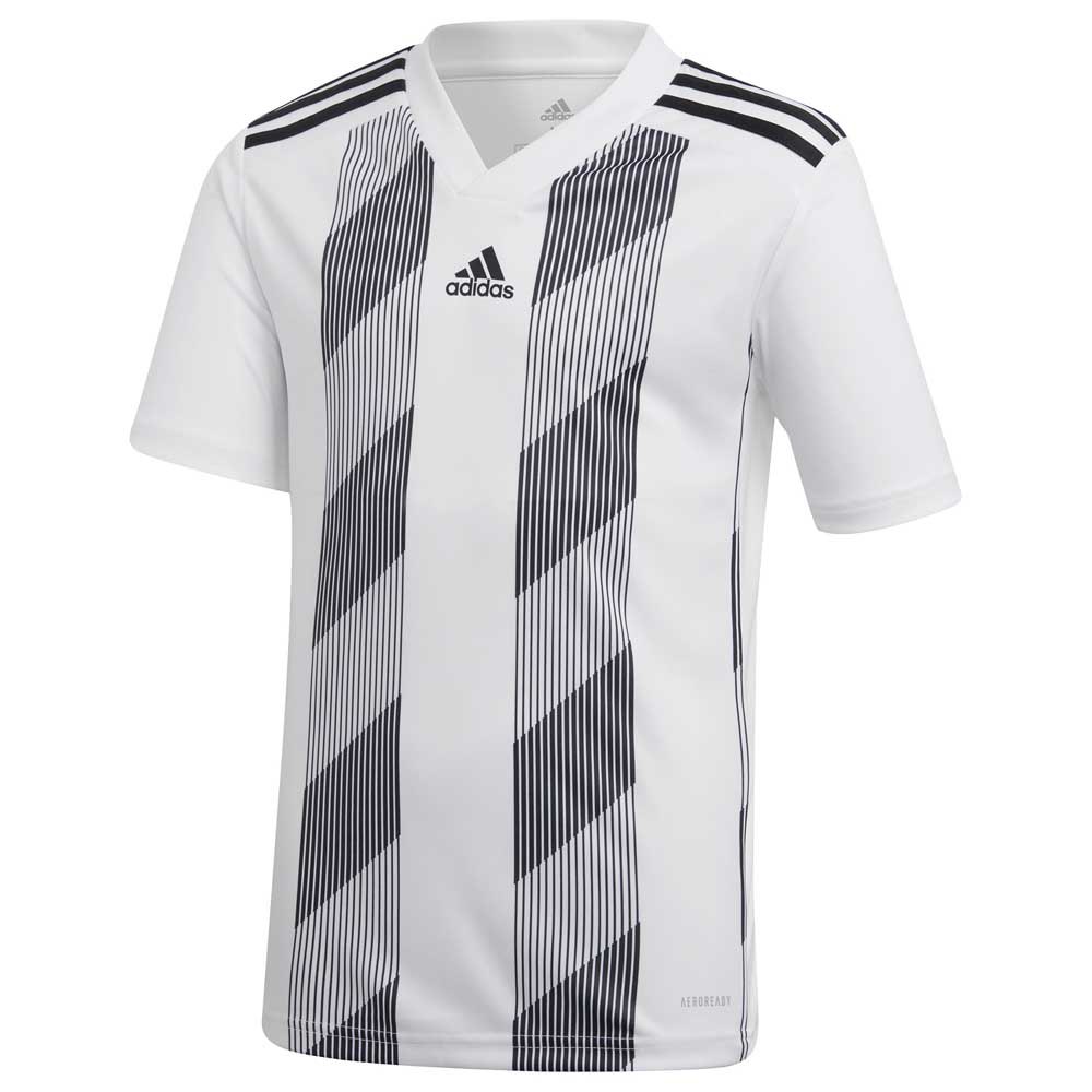 Adidas T-shirt Manche Courte Striped 19 128 cm White / Black