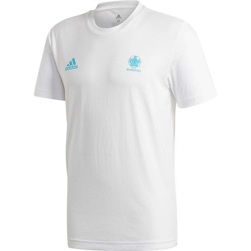 Adidas T-shirt Manche Courte Uefa Euro 2020 Map L White
