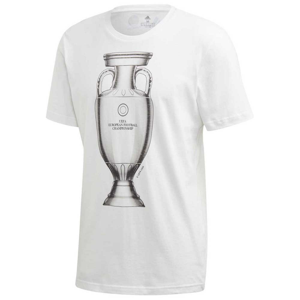 Adidas T-shirt Manche Courte Uefa Euro 2020 Emblem M White