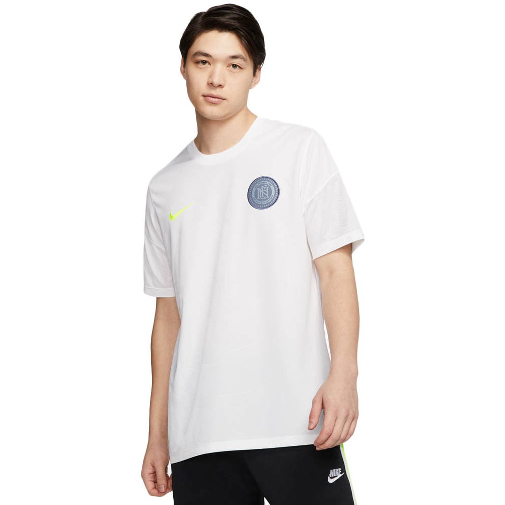 Nike T-shirt Manche Courte Fc Home L White / Lemon Venom