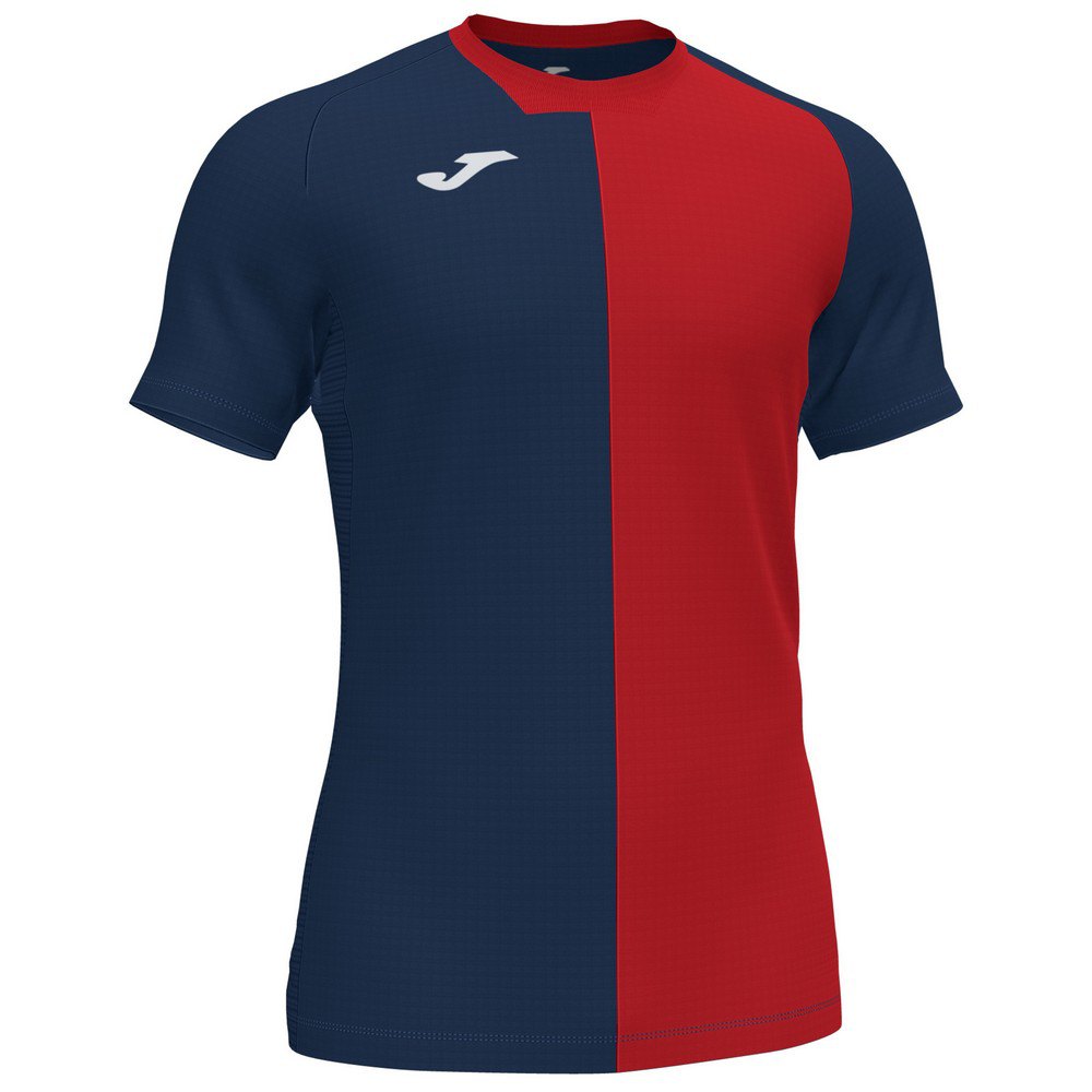 Joma City Short Sleeve T-shirt Rouge,Bleu S Homme