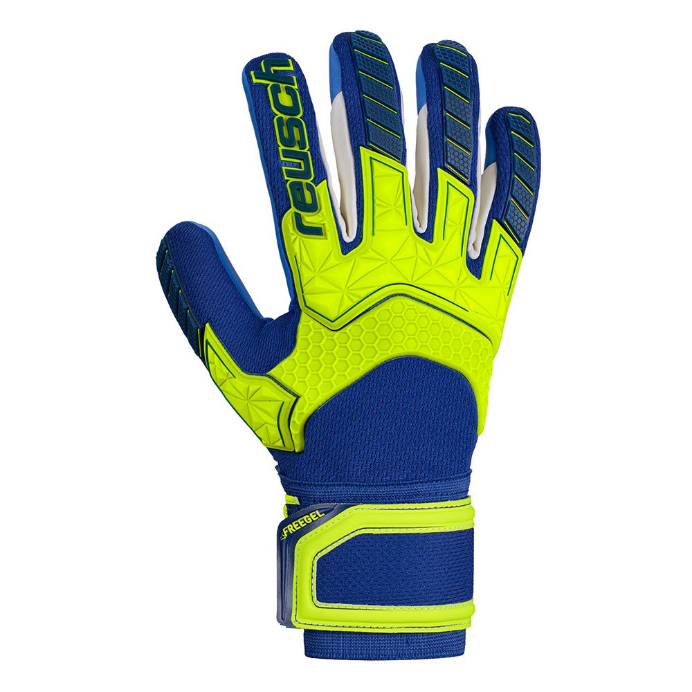 Reusch Attrakt Freegel S1 Ltd Goalkeeper Gloves Jaune,Bleu 9 1/2